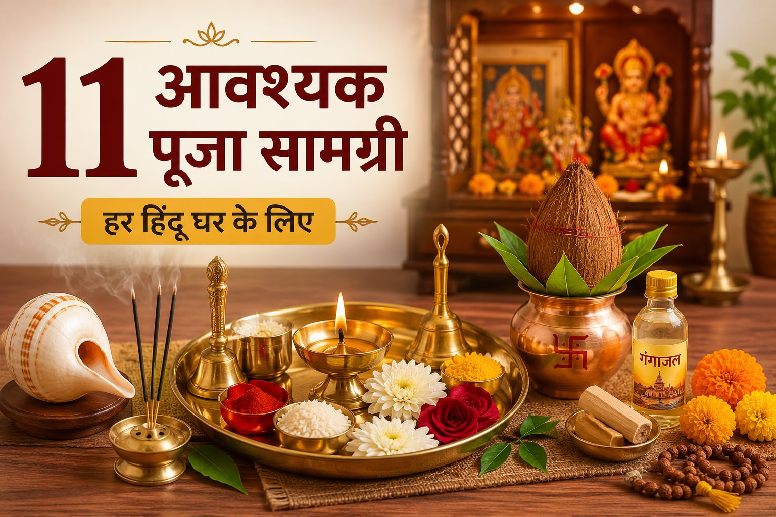 हर हिंदू घर में होने चाहिए ये 11 आवश्यक पूजा सामग्री